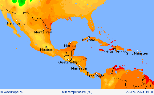 Min temperature Forecast maps