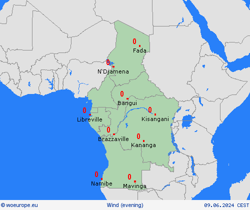 wind  Africa Forecast maps