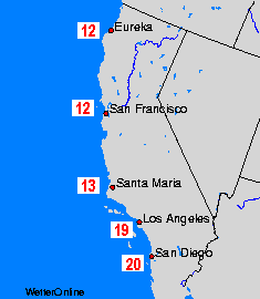 California Sea Temperature Maps